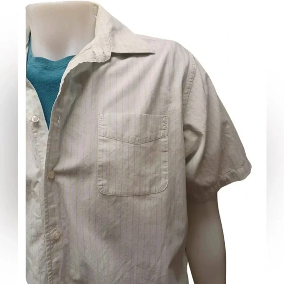 Perry Ellis Cotton Short Sleeve Button Down Shirt Size XL - Picture 5 of 11